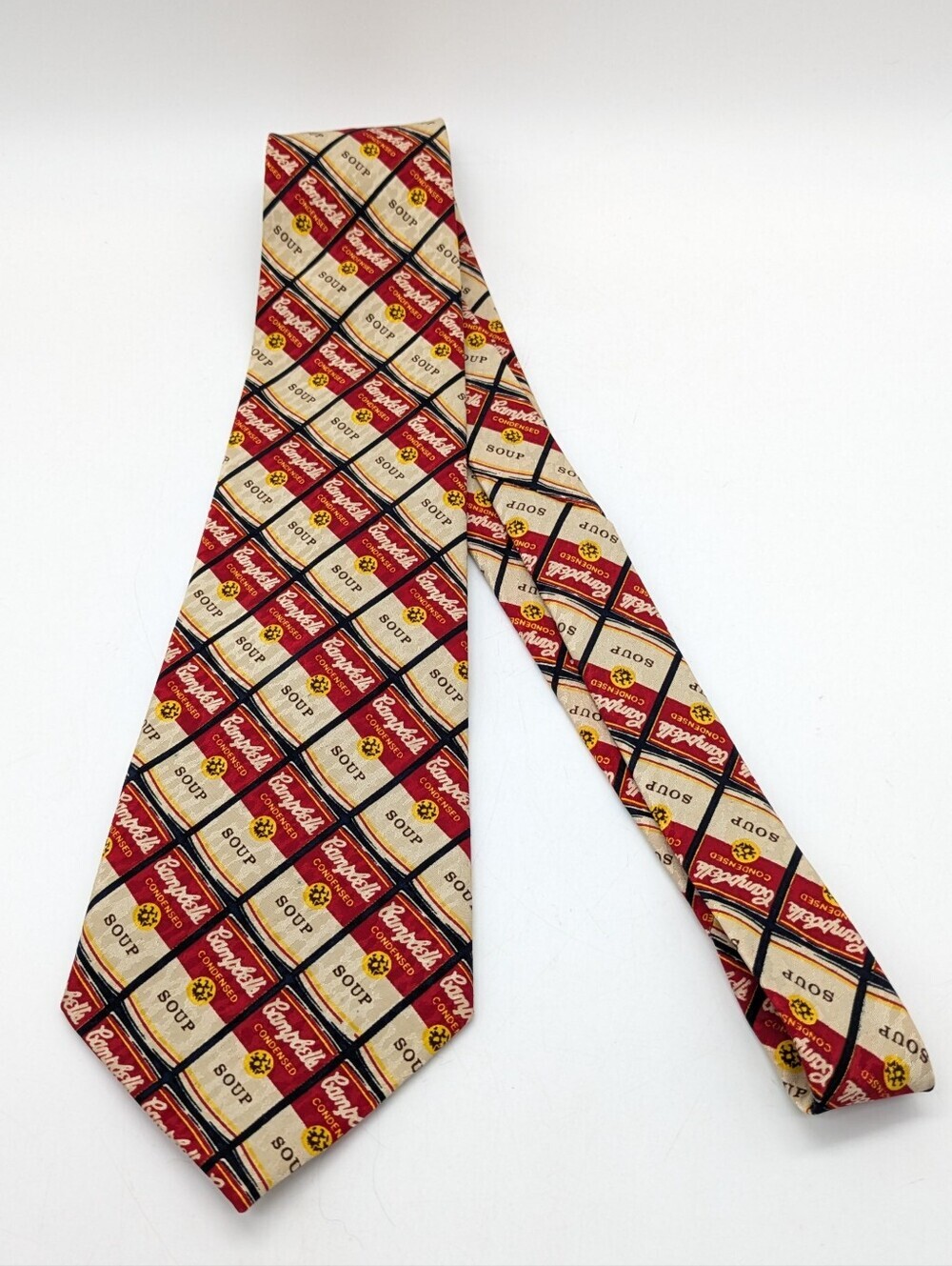 Vintage Campbell's Soup Can Red Yellow Novelty Tie